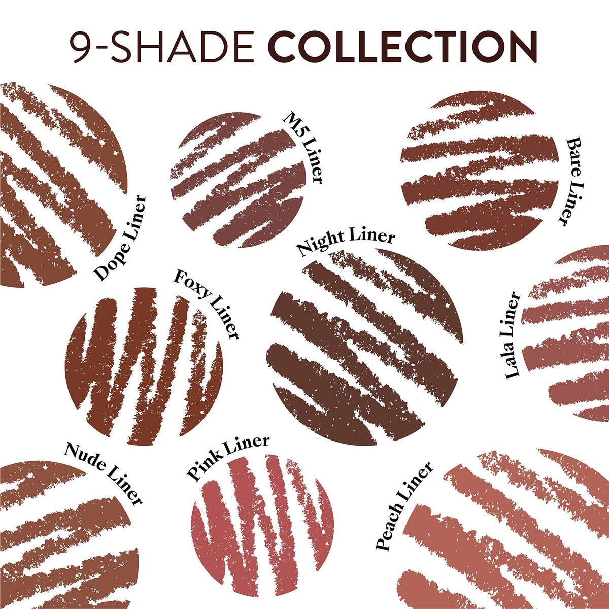 Long-Lasting Waterproof Dark Brown Lip Liner for Women