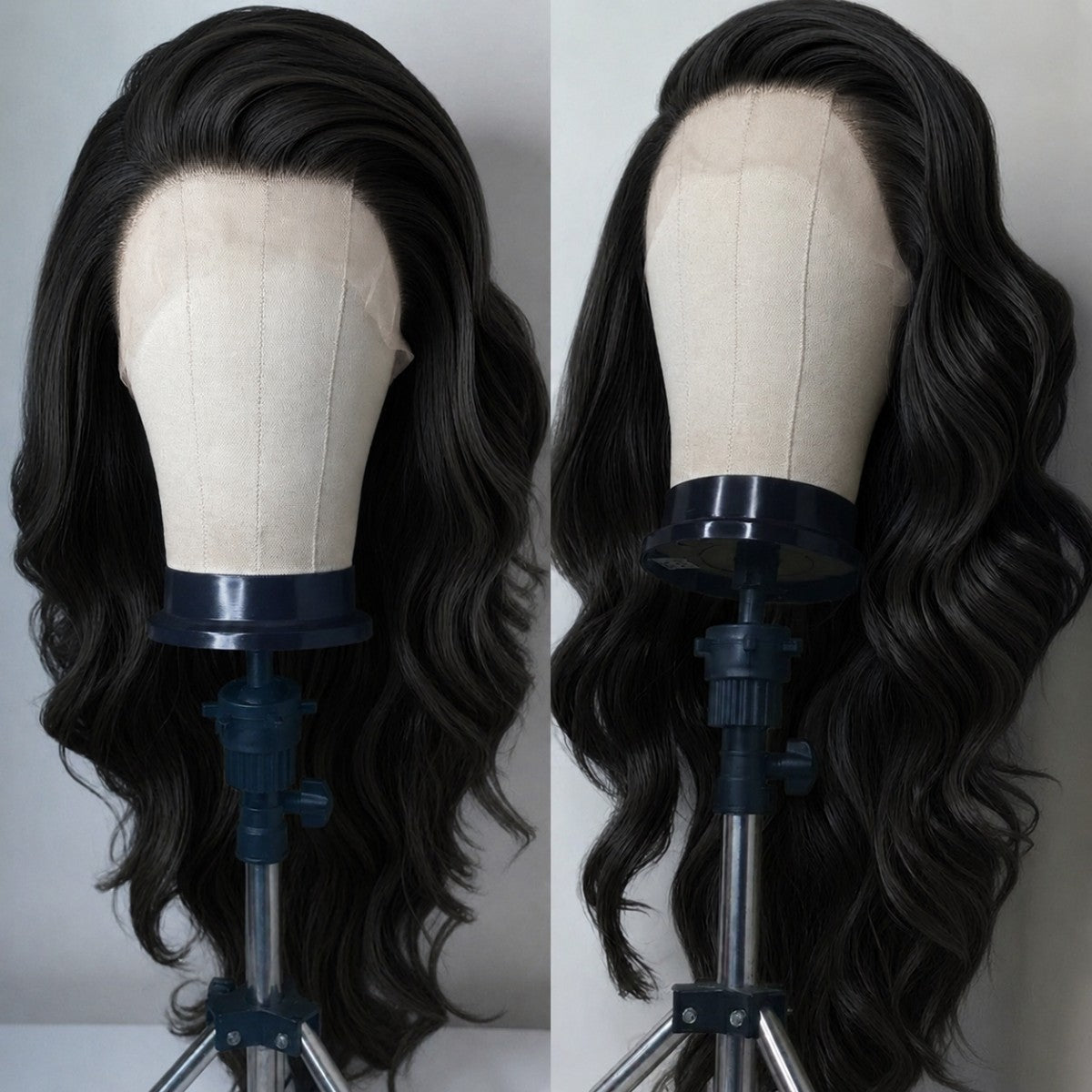 Synthetic Lace Front Wig 13x4 Wavy Long Natural Hair Look - Black