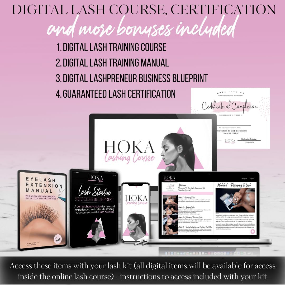 Professional Lash Extension Kit & Training Course with Certification