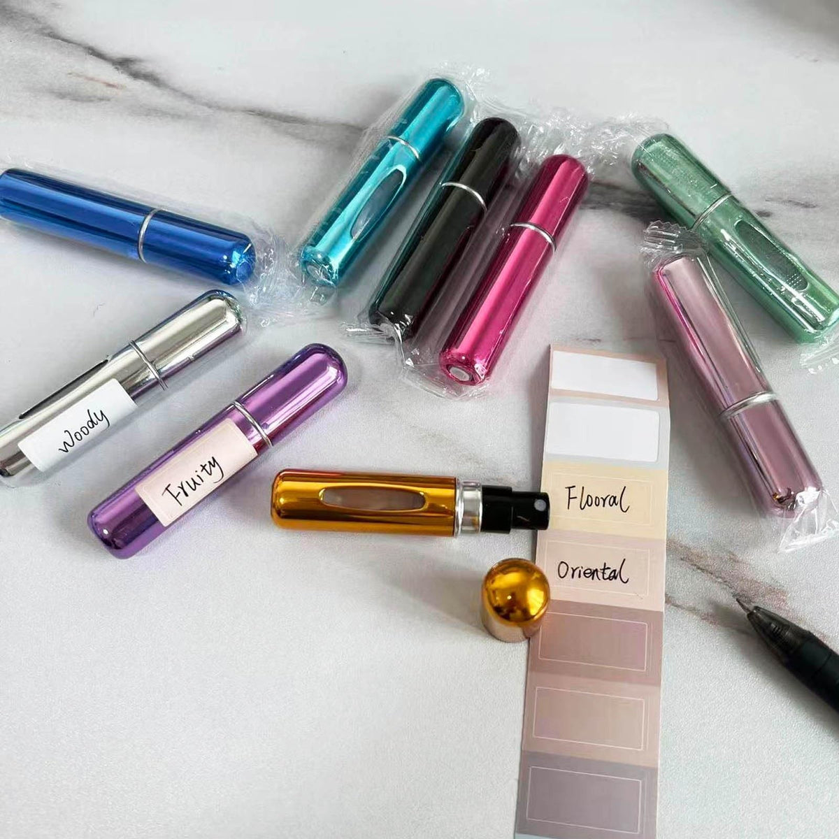 Refillable Travel Perfume Atomizer Set - 10PCS 5ml Mini Spray Bottles