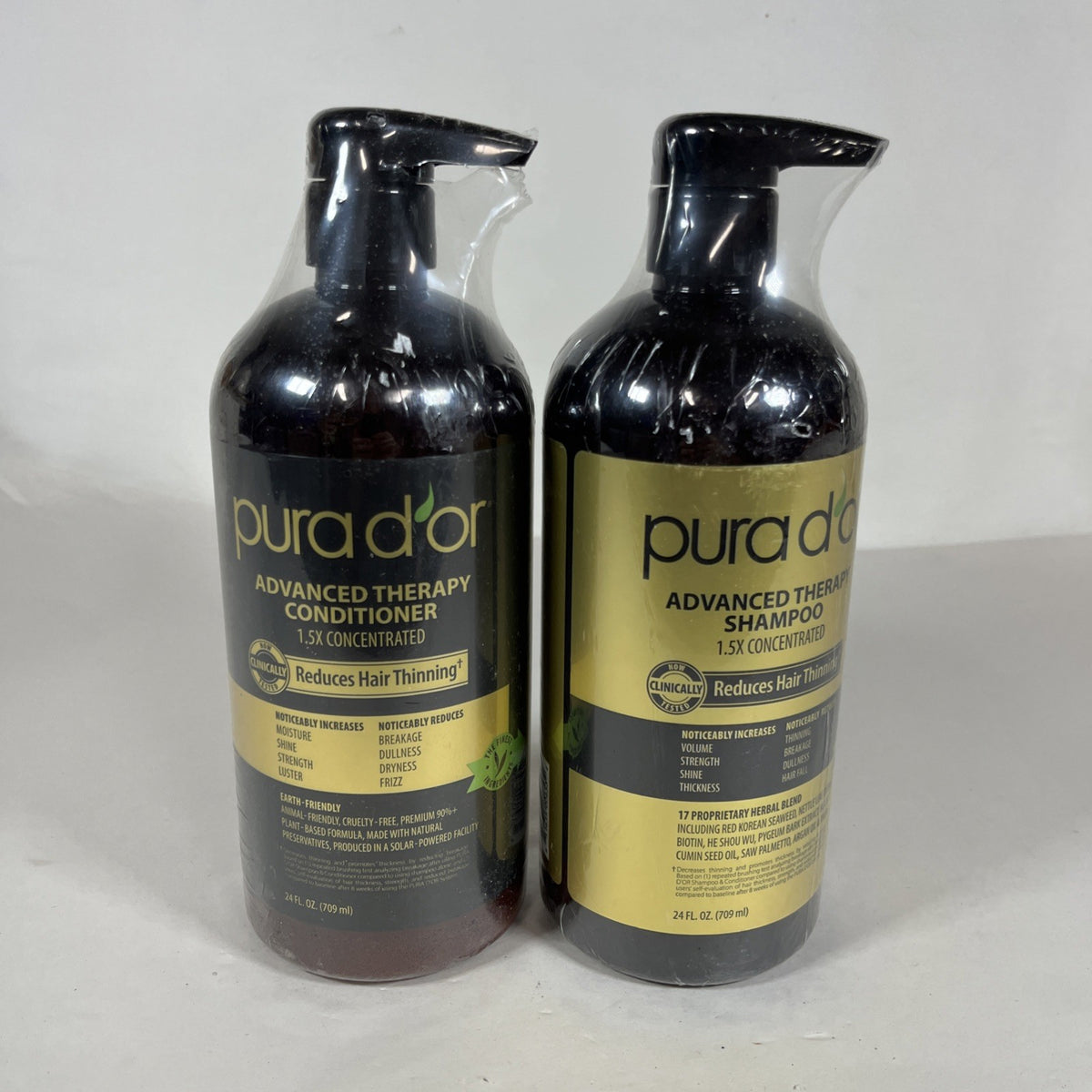 PURA D'OR Dor Advanced Therapy Shampoo & Conditioner Set Reduces