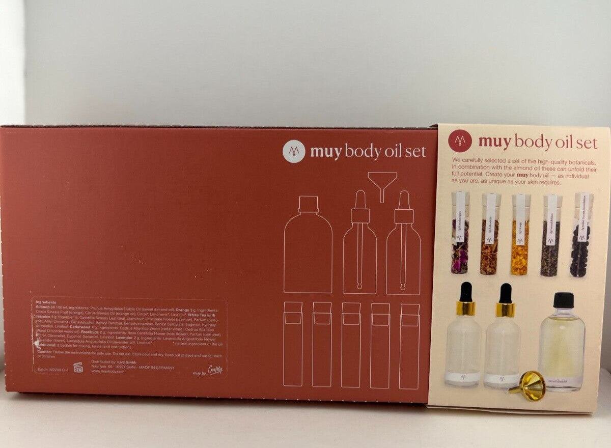 DIY Body & Bath Oil Kit with Infused Botanicals - Natural Relaxation, Brand New