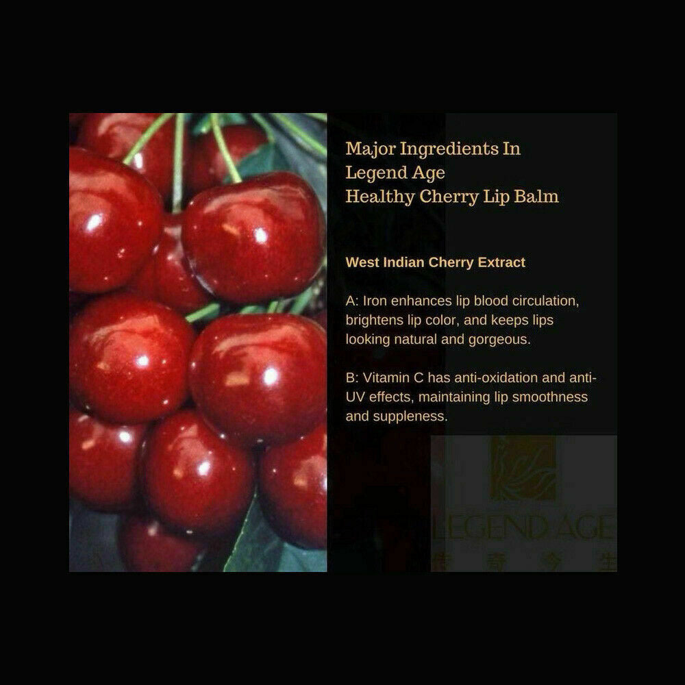Healthy Cherry Lipstick & Lip Balm 4 Pack - Natural, Long-Lasting, UV Protection