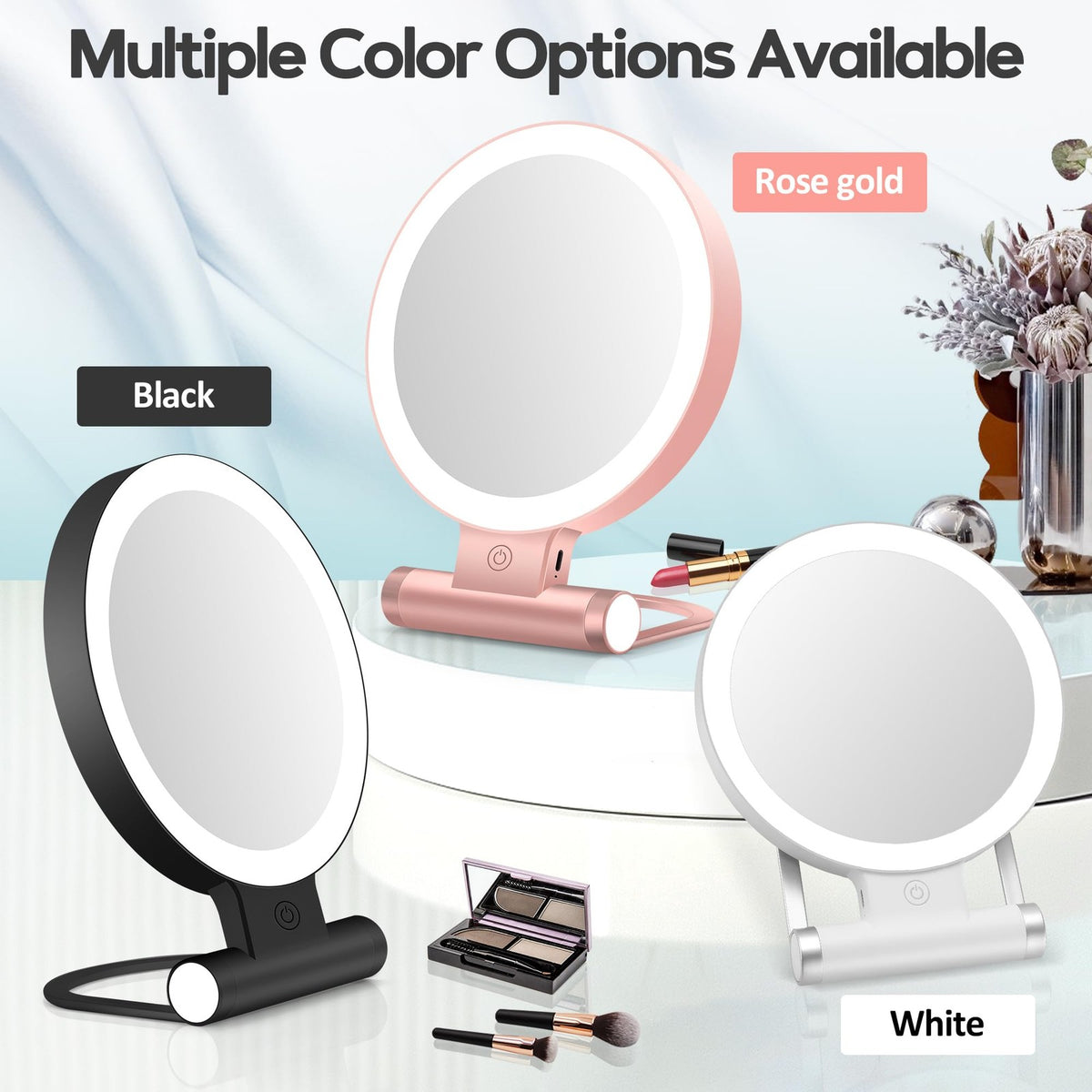 Magnifying Makeup Mirror with Light 30X Double-Sided Travel Vanity Mirror