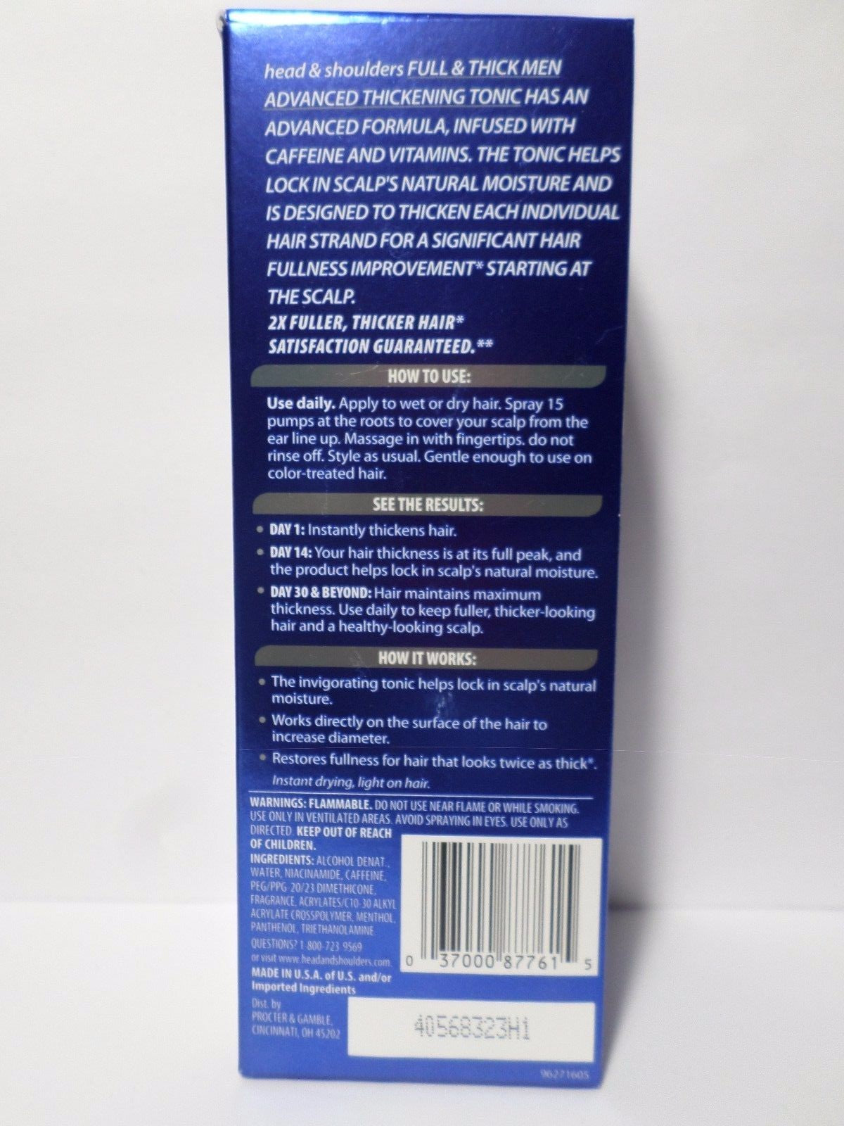 Head & Shoulders Advanced Thickening Tonic 4.2 FL OZ