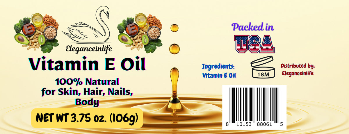 Vitamin E Oil 3.75 oz – Natural Multi-Use for Skin, Hair & Nails