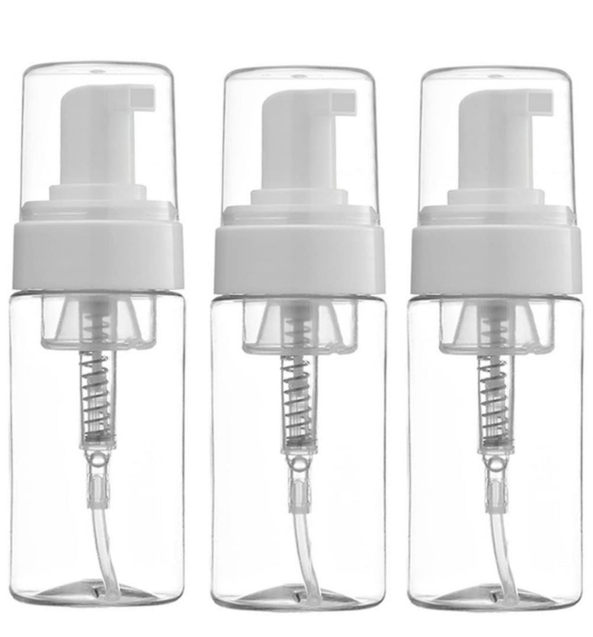 3 Pack 100ML Clear Plastic Foam Soap Dispensers with Spray Pump
