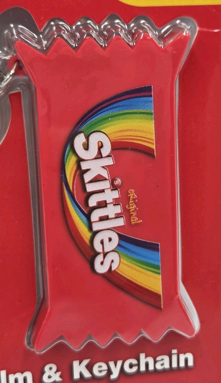 Skittles Strawberry Lip Balm & Keychain Set - Fun Lip Care Accessory