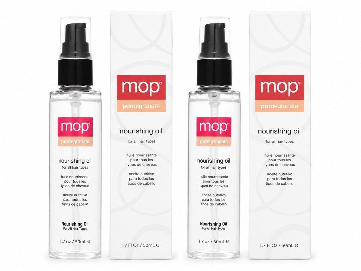 MOP Pomegranate Nourishing Hair Oil Duo - 1.7 Fl Oz Each, Hair Treatment Set