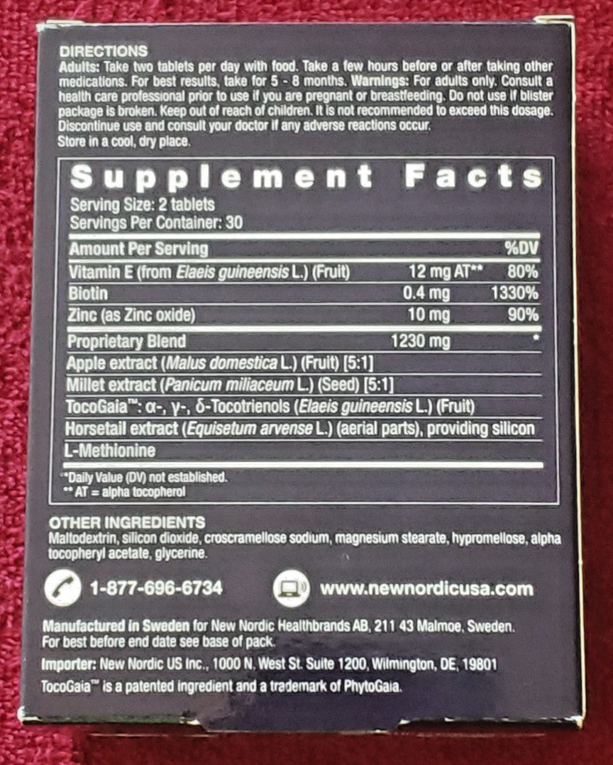 Hair Gro Hair Growth Vegan Tablets with Biotin, 60 Count