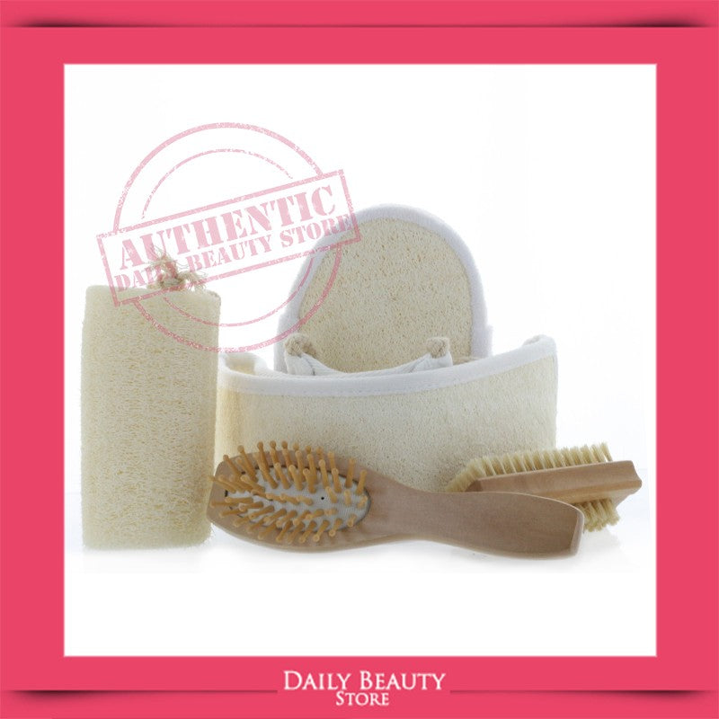 GM Collin Body Scrub Set with Hair Brush - Exfoliating Body Care
