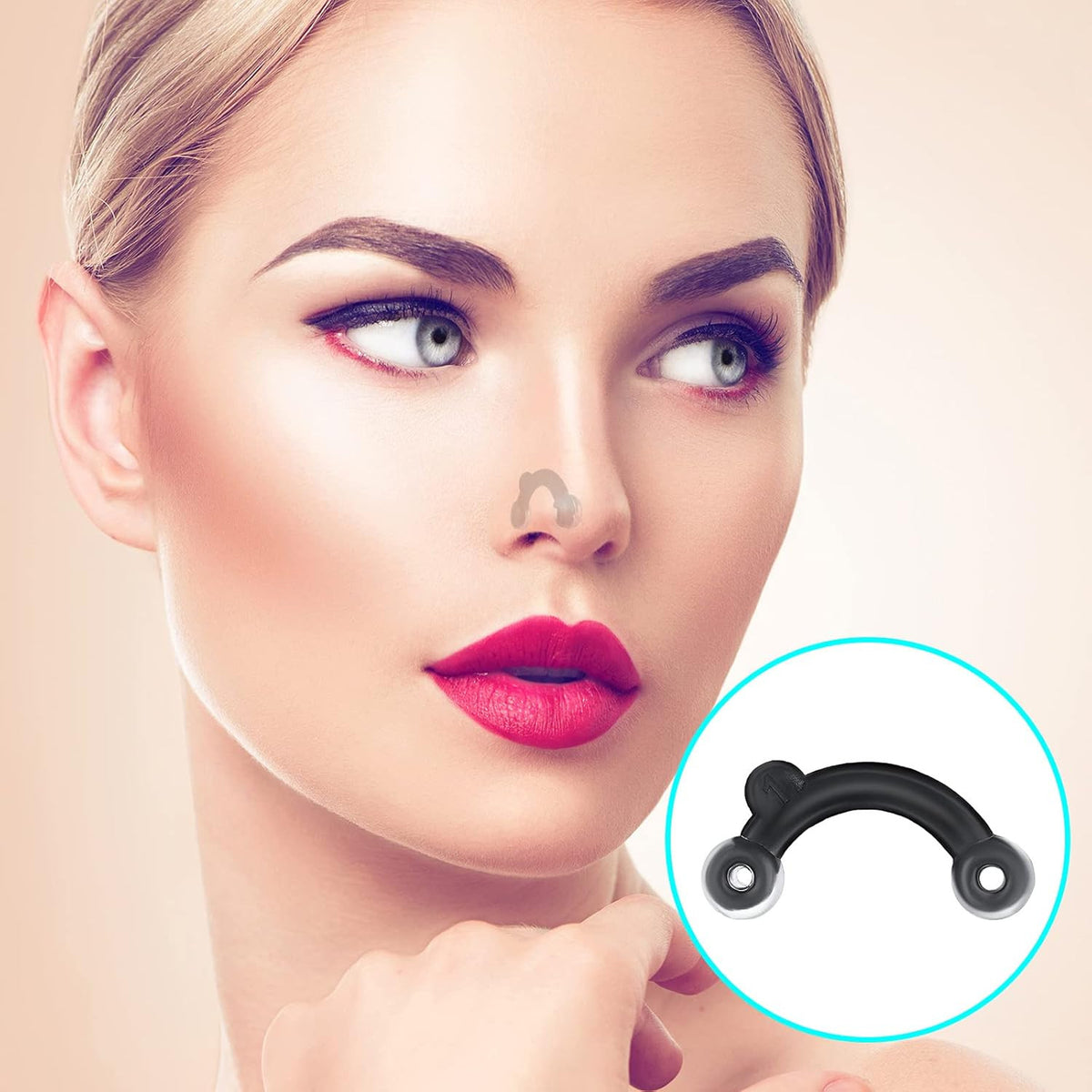 Nose Up Lifting Shaping Clips Set - Silicone Nose Straightener for Women & Men