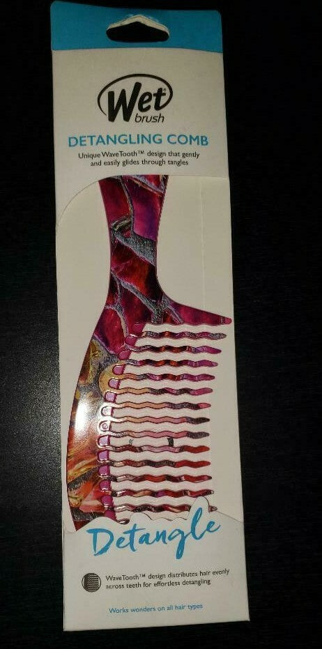 Detangling Wet Comb - Stained Glass Collection Multi-Color Pink
