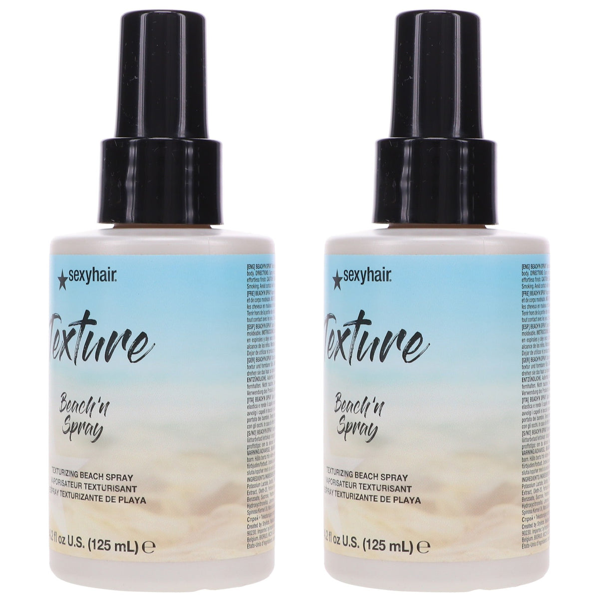 Beach Texturizing Spray - Sea Salt Hair Spray for Tousled Waves 4.2 oz 2 Pack