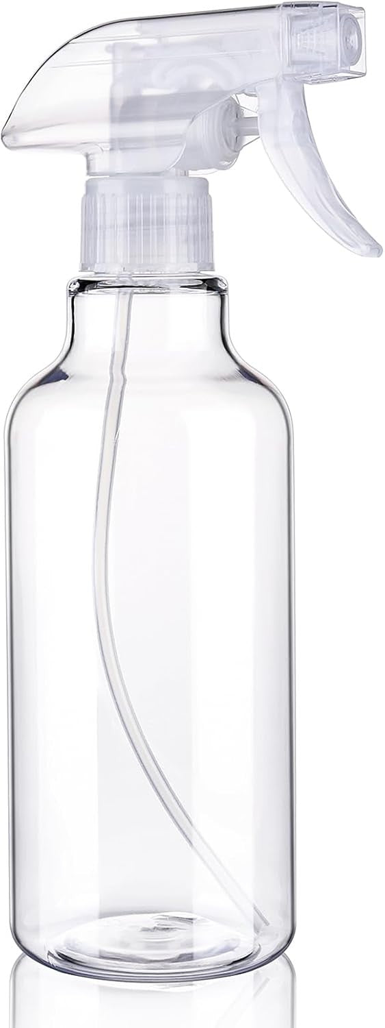 16.9oz Refillable Plastic Spray Bottles with Adjustable Nozzle for Cleaning Hair & Plants