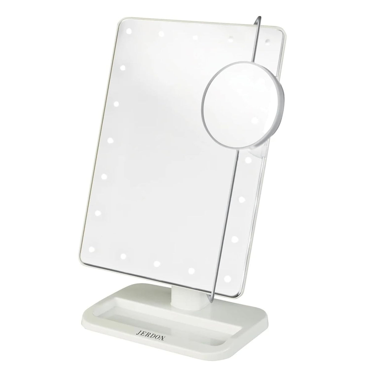 Lighted Tabletop Mirror with 10X Magnification for Makeup & Grooming