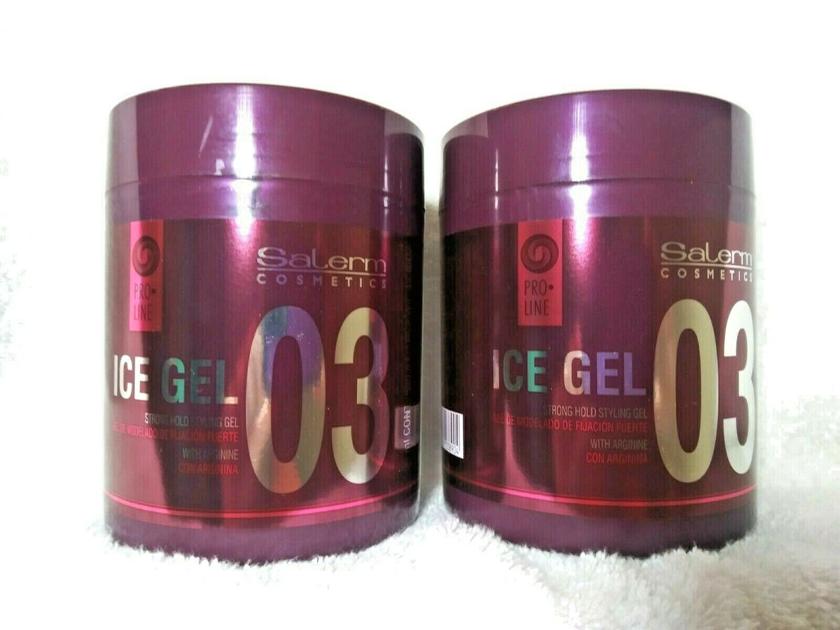 Strong Hold Ice Gel for Hair Styling - 17.6oz, Pack of 2