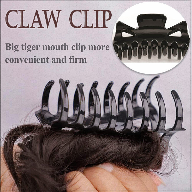 Natural Clip-On Messy Bun Hair Extension with Claw Clip - Blonde