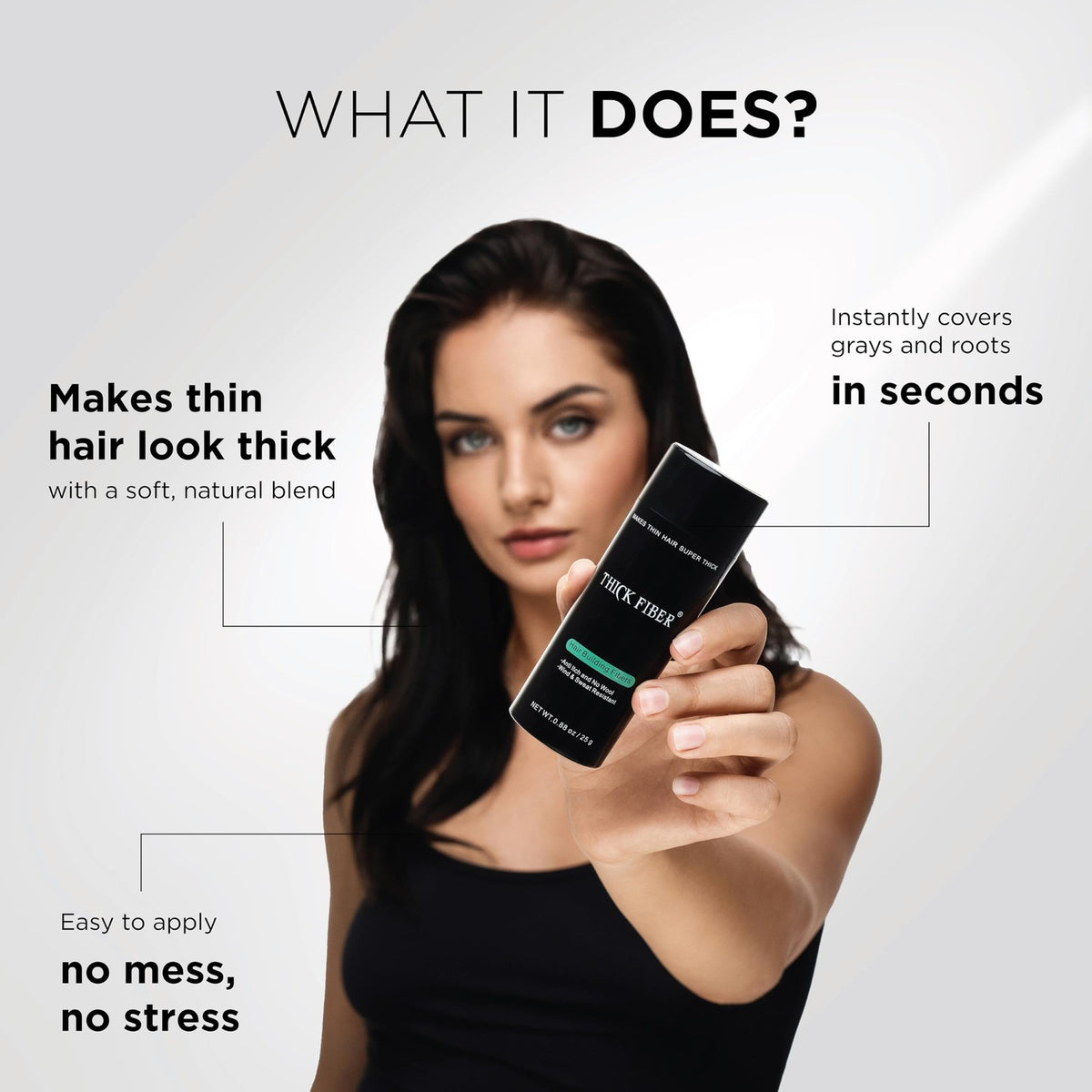 Hair Building Fibers for Thinning Hair - Dark Brown, 25g