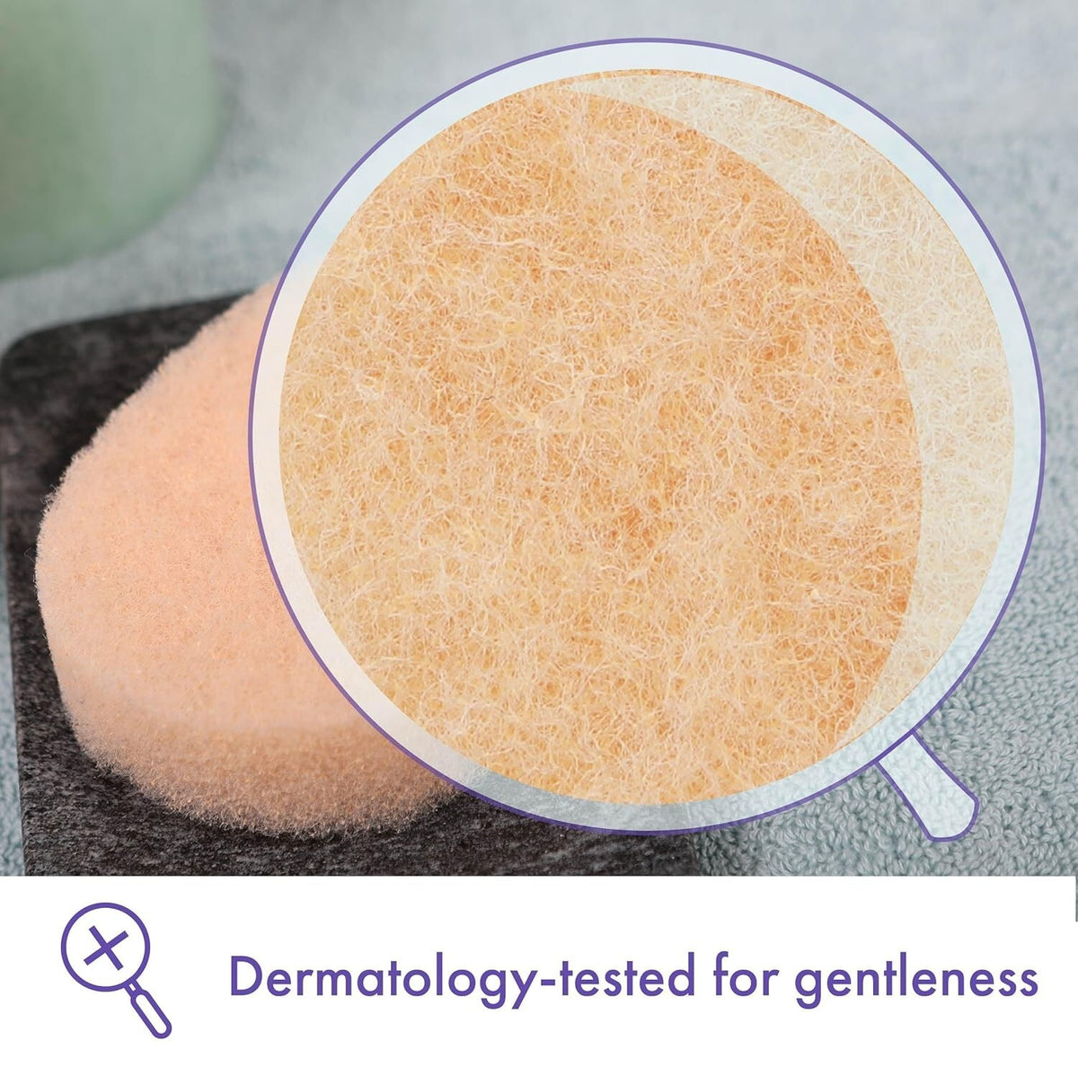 Gentle Daily Use Cleansing Sponge - Orange, Dermatologist Tested, Reusable