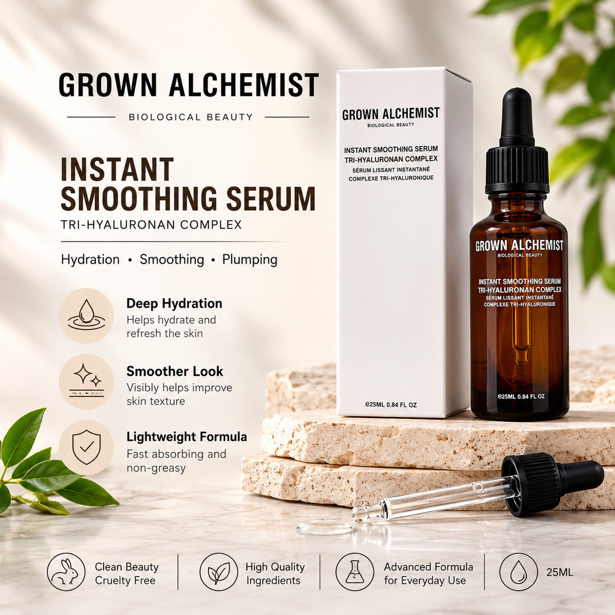 Anti-Aging Hydrating Face Serum - Instant Smoothing Skincare 0.84 fl oz