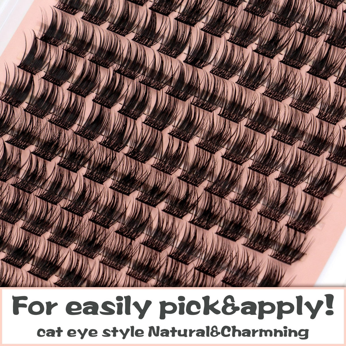 Individual Lash Clusters with D Curl - 144 Pcs for Natural & Glam Looks