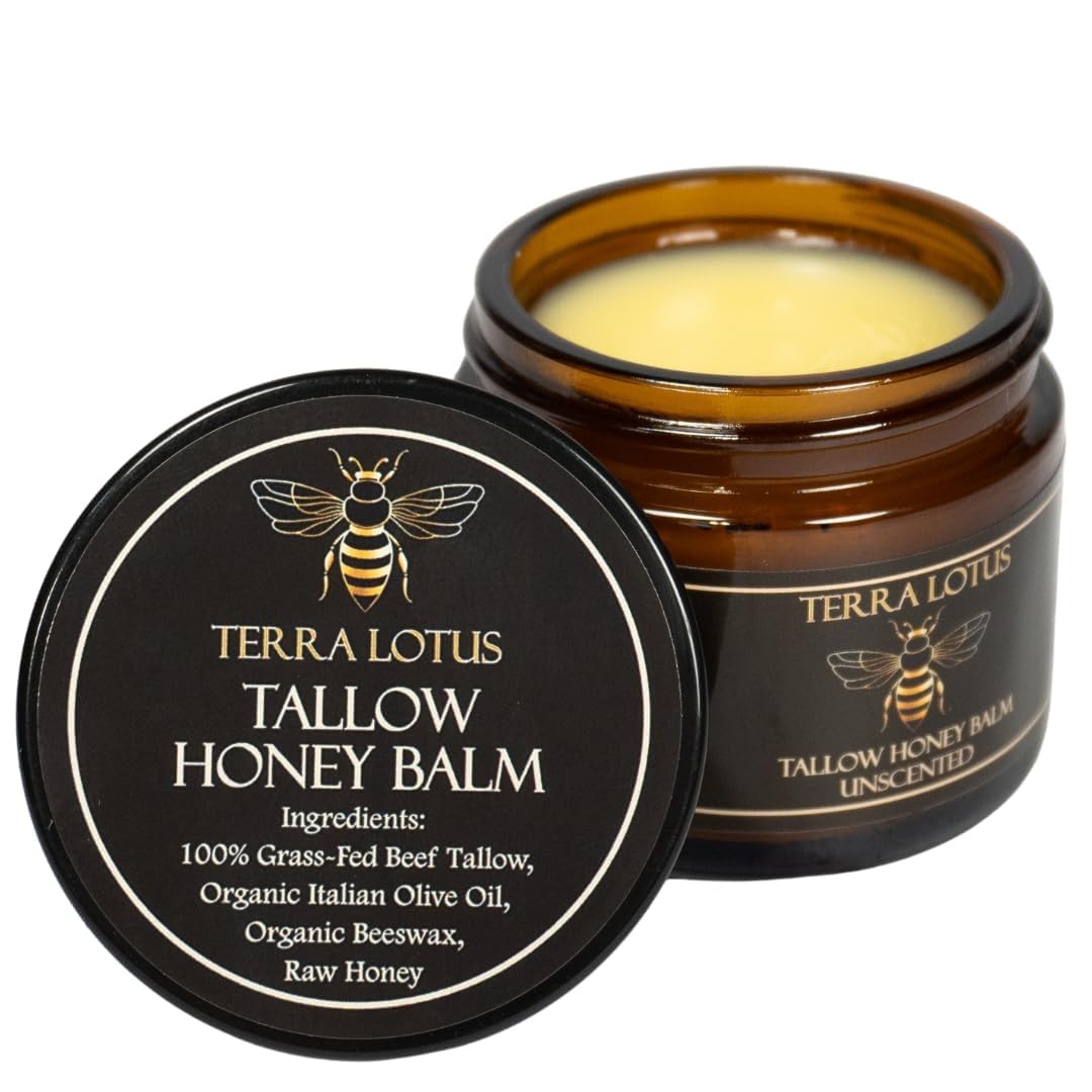Organic Grass-Fed Beef Tallow Balm with Honey