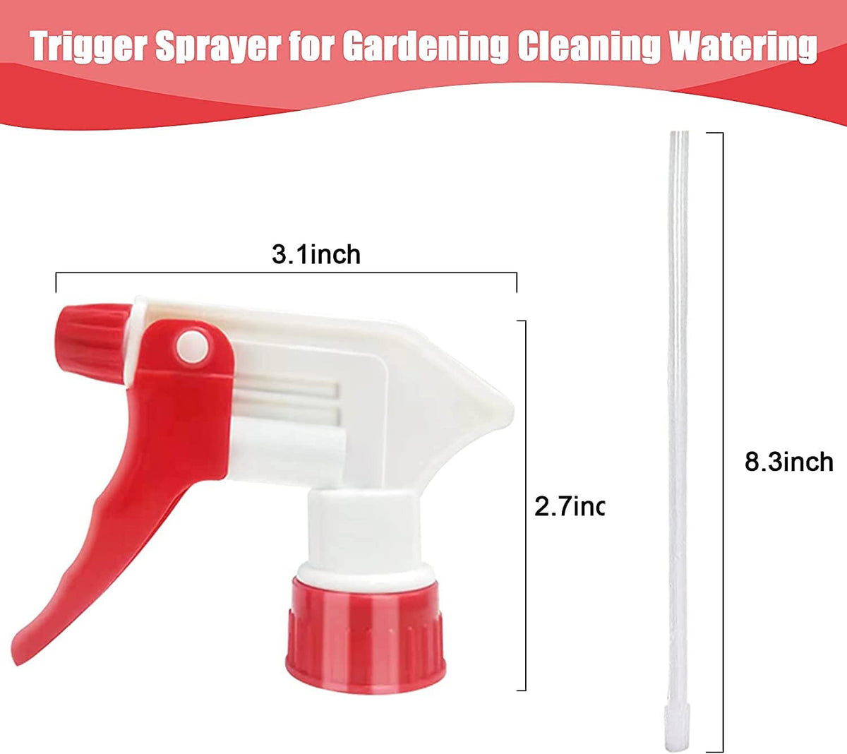 Heavy Duty Plastic Spray Bottle Nozzle Replacement Leak-Proof Sprayer