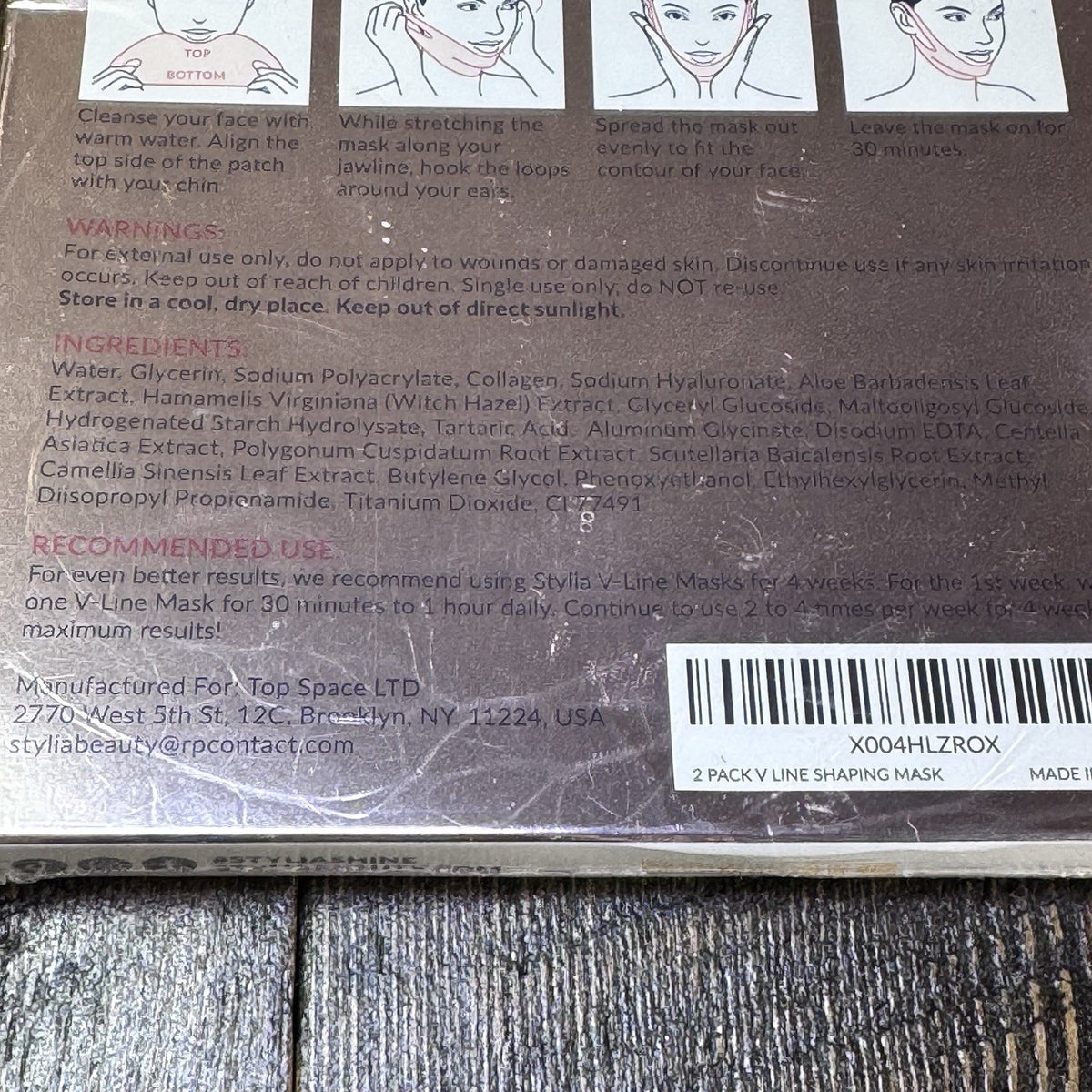 V-Line Lifting Collagen Face Mask with Hyaluronic Acid & Aloe – 4 Pack