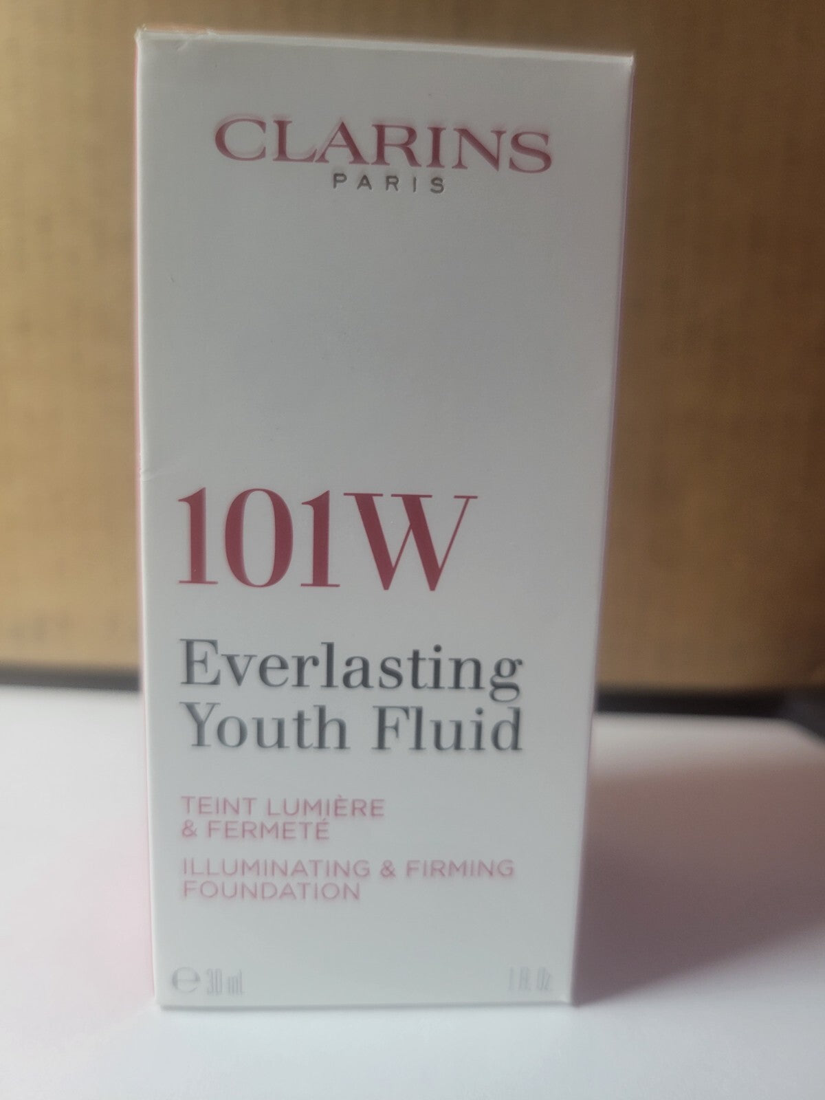 Clarins Everlasting Youth Fluid Foundation 101W 1oz/30ml New in Box