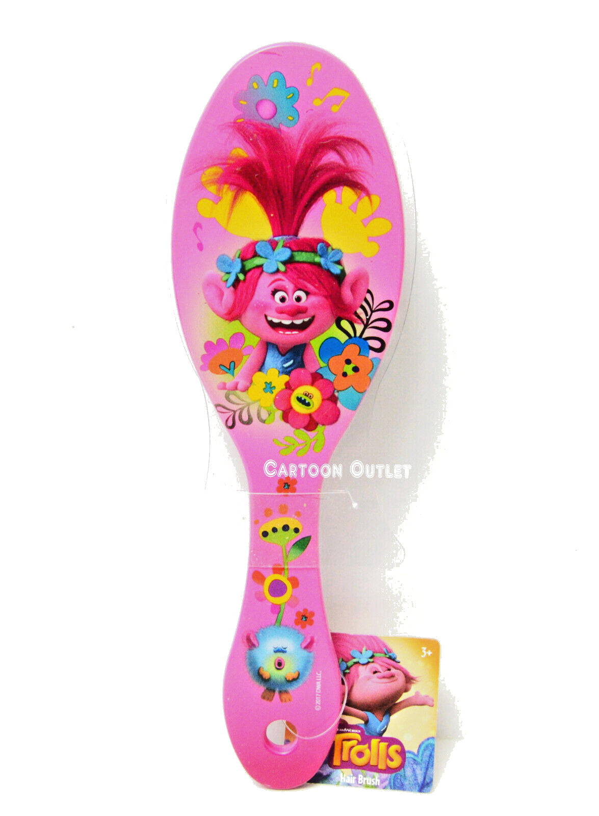 Kids Pink Trolls Hair Brush Comb 7-Inch Girls Birthday Gift