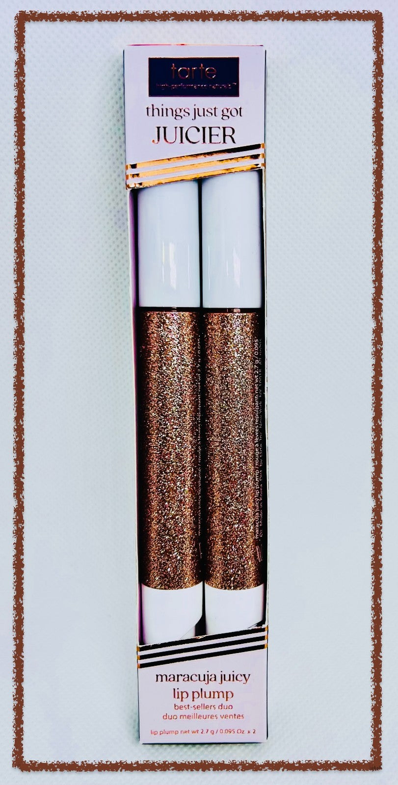 Lip Gloss Duo with Shimmer Finish - Dahlia & Rosy Copper - Full Size