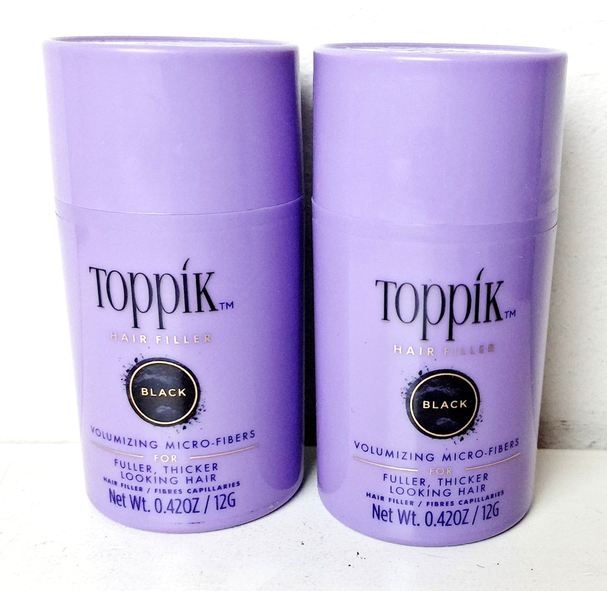 Hair Building Fibers Black 0.42 oz - Volumizing Micro Filling (Lot of 2)