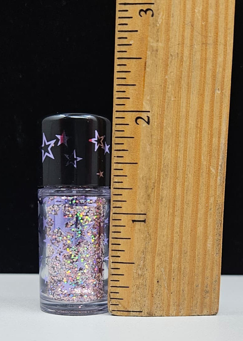 MAC Pink Hologram Glitter Brillants Mini Travel Size Cosmetic
