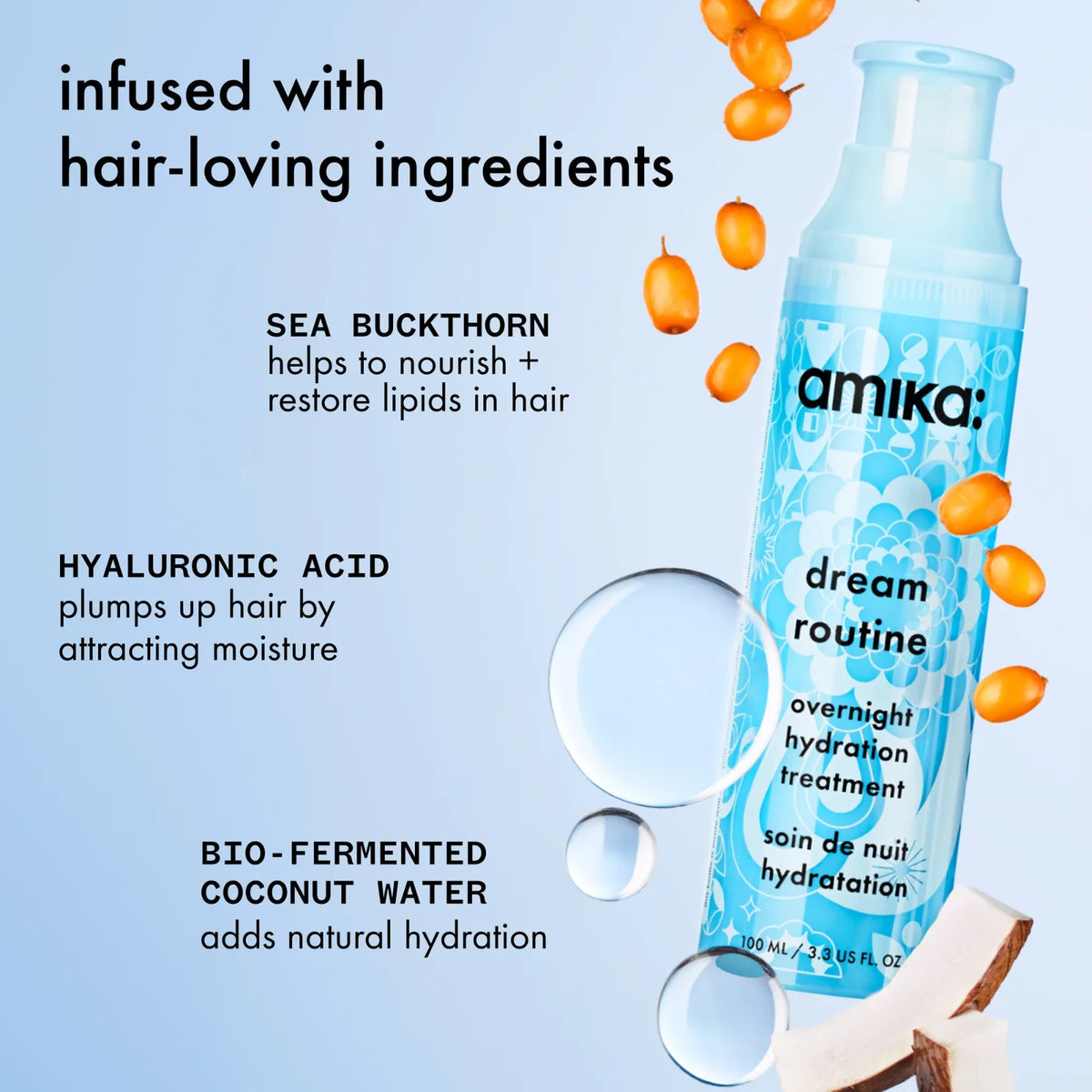 Hydrating Hair Oil Treatment for Thick & Dry Hair - Silicone-Free, 3.3 fl oz