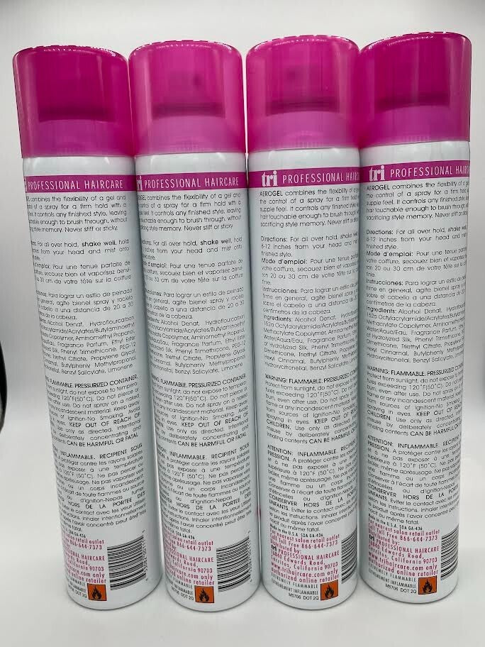 SAME DAY SHIP TRI Hair Spray Aerogel 10.5 oz Pack - Strong Hold, Quick Dry