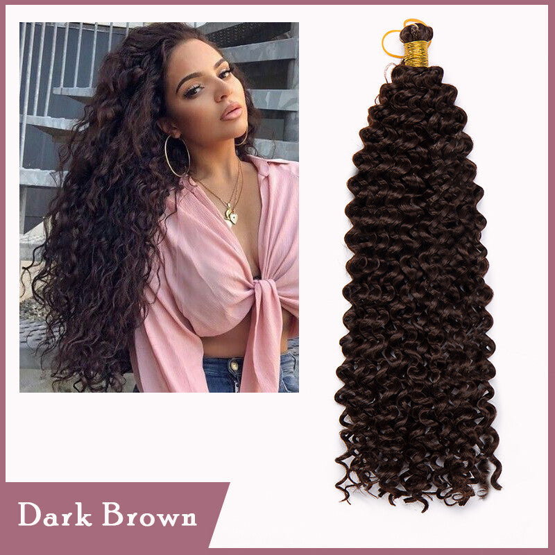 Deep Water Wave Braids Crochet Hair Extensions - Ombre & Curly Lengths