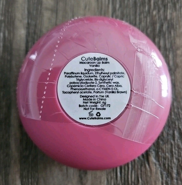 Macaroon Lip Balm Vanilla - Sealed, CuteBalms Lip Care