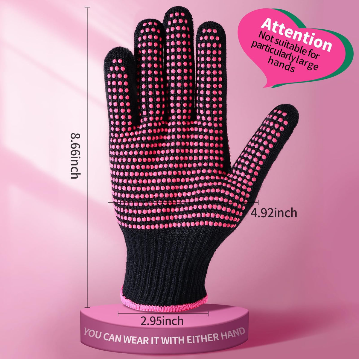 Teenitor 2 Pcs Heat Resistant Gloves With Silicone Bumps,