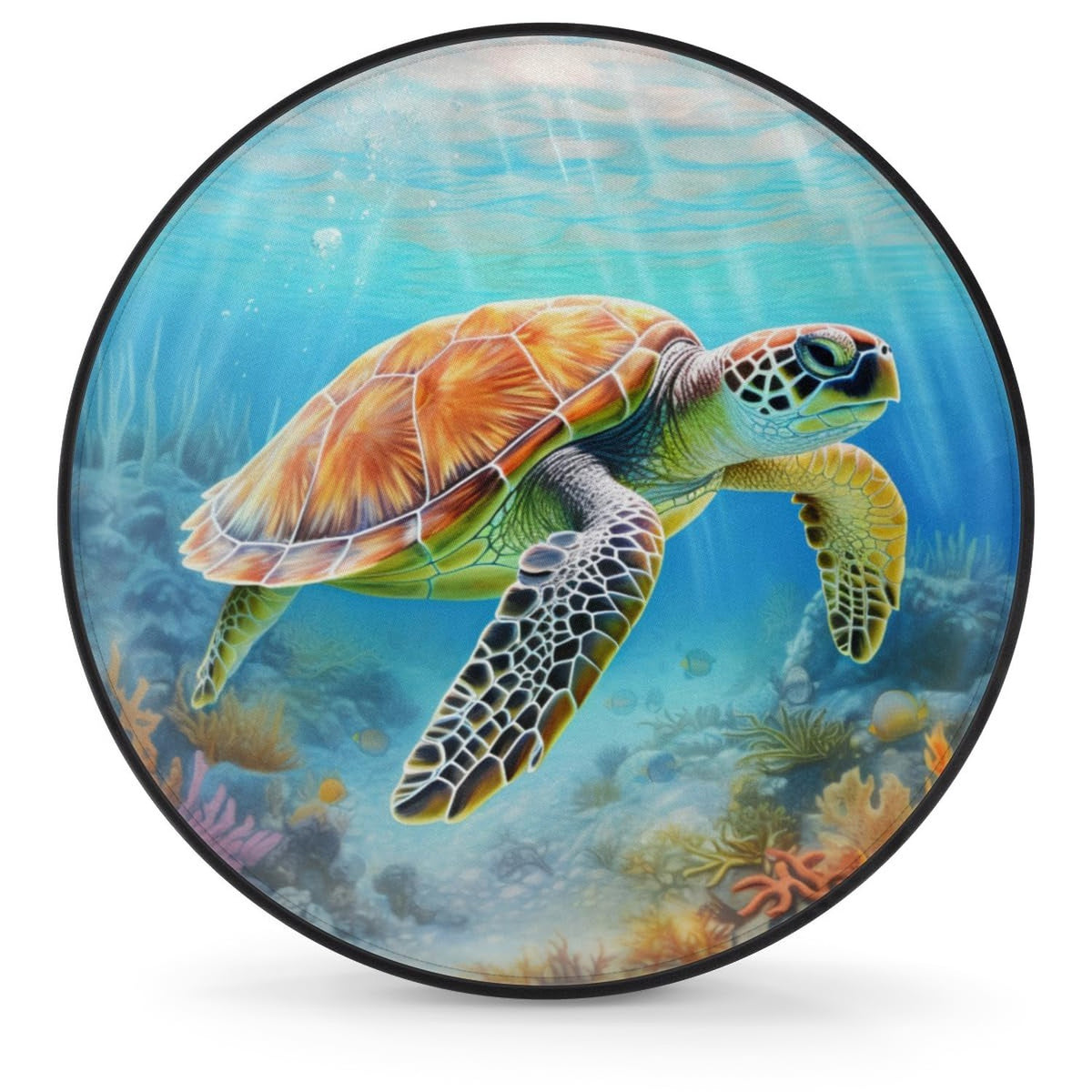 16 Inch Waterproof Tire Cover with Sea Turtle Design for RV SUV Trailer