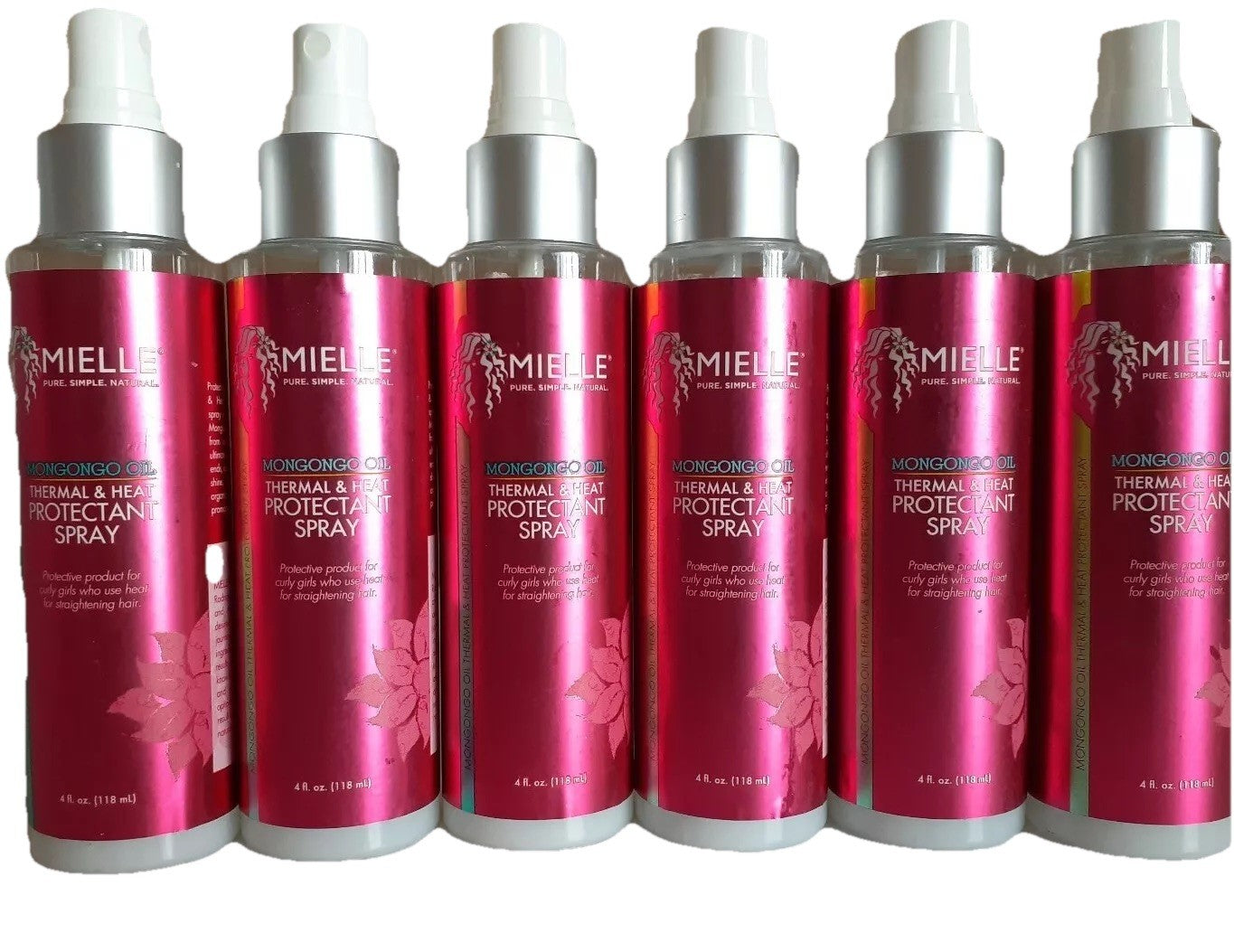 Mielle Organics Mongongo Oil Heat Protectant Spray 4 oz - Pack of 6, Missing Caps