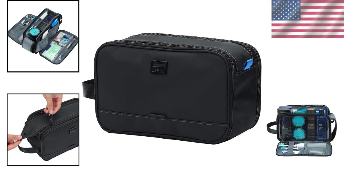 Medium Travel Toiletry Bag for Men, Stylish & Fully Organized