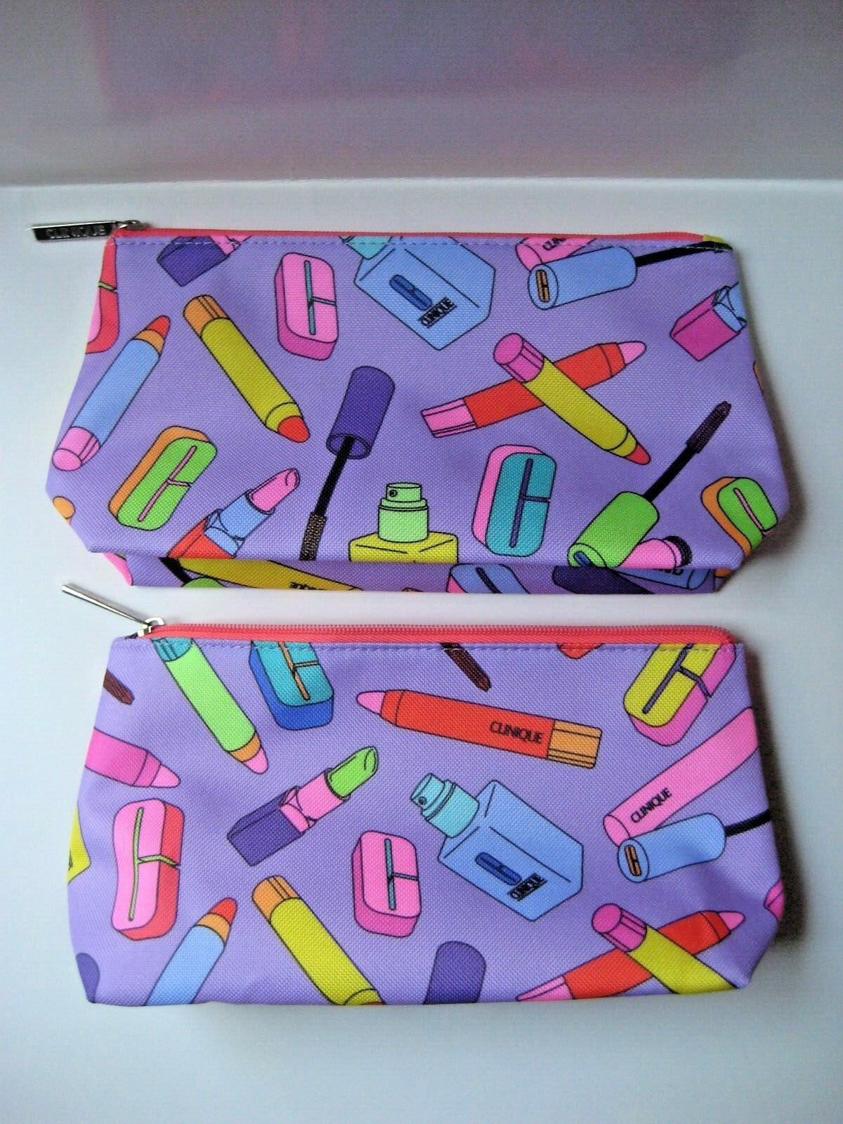 Medium Purple Makeup Bags Set of 2 - Modern Travel Organizers