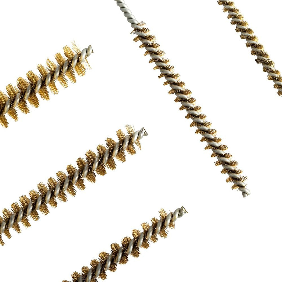 Brass Wire Tube Brush Set for Metal Pipes and Fittings - 4 Sizes