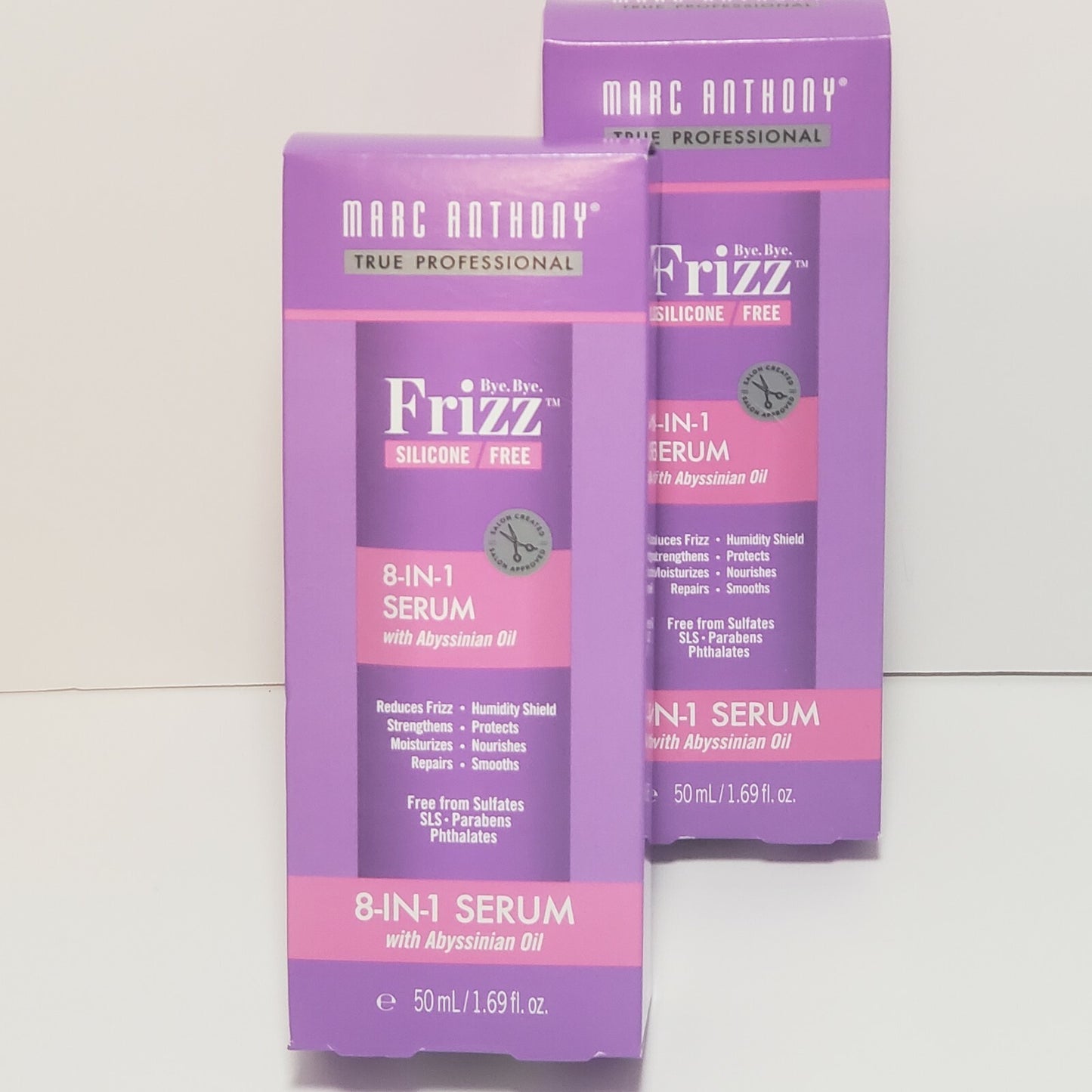 Frizz Control Hair Serum with Argan Oil - 8-in-1 Nourishing Treatment, Pack of 2