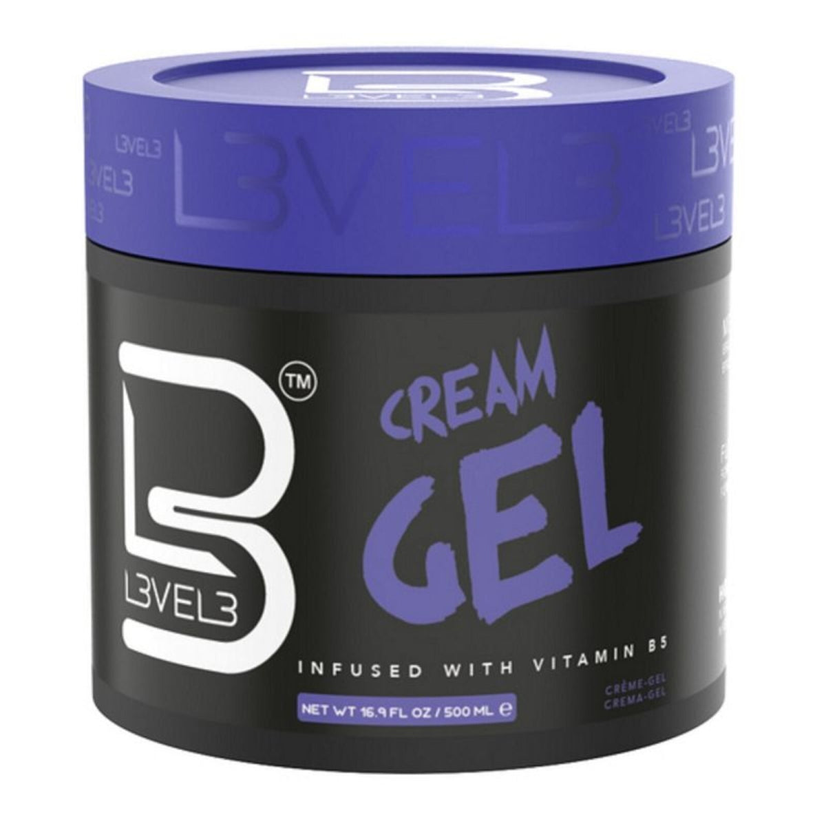 Level 3 Cream Gel with Vitamin B5 - Medium Hold, Flake-Free Hair Styling Gel