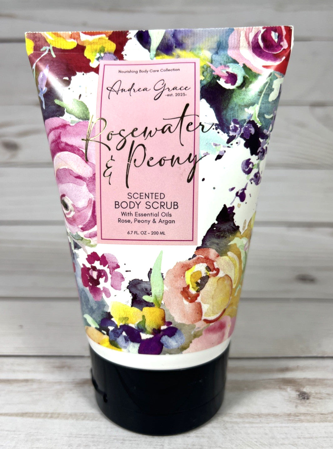 Andrea Grace Rosewater & Peony Scented Body Scrub Essential Oils