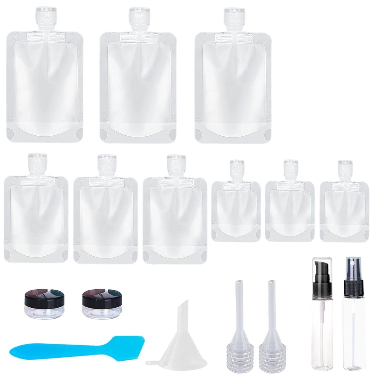 17 Pack TSA-Approved Travel Toiletry Bags Leak-Proof Refillable Containers