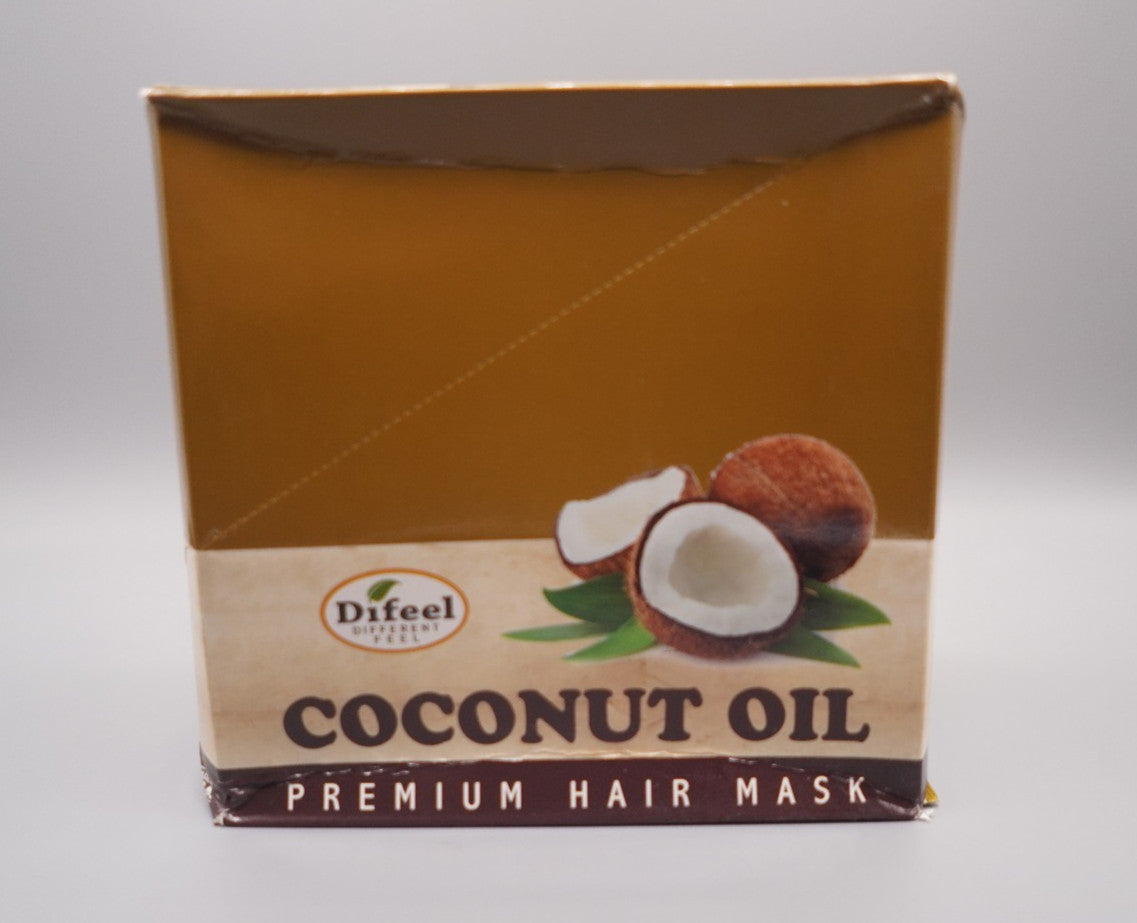 Coconut Oil Hair Mask Pack - Deep Conditioning & Moisturizing for Strong, Shiny Hair - 12 Pouches