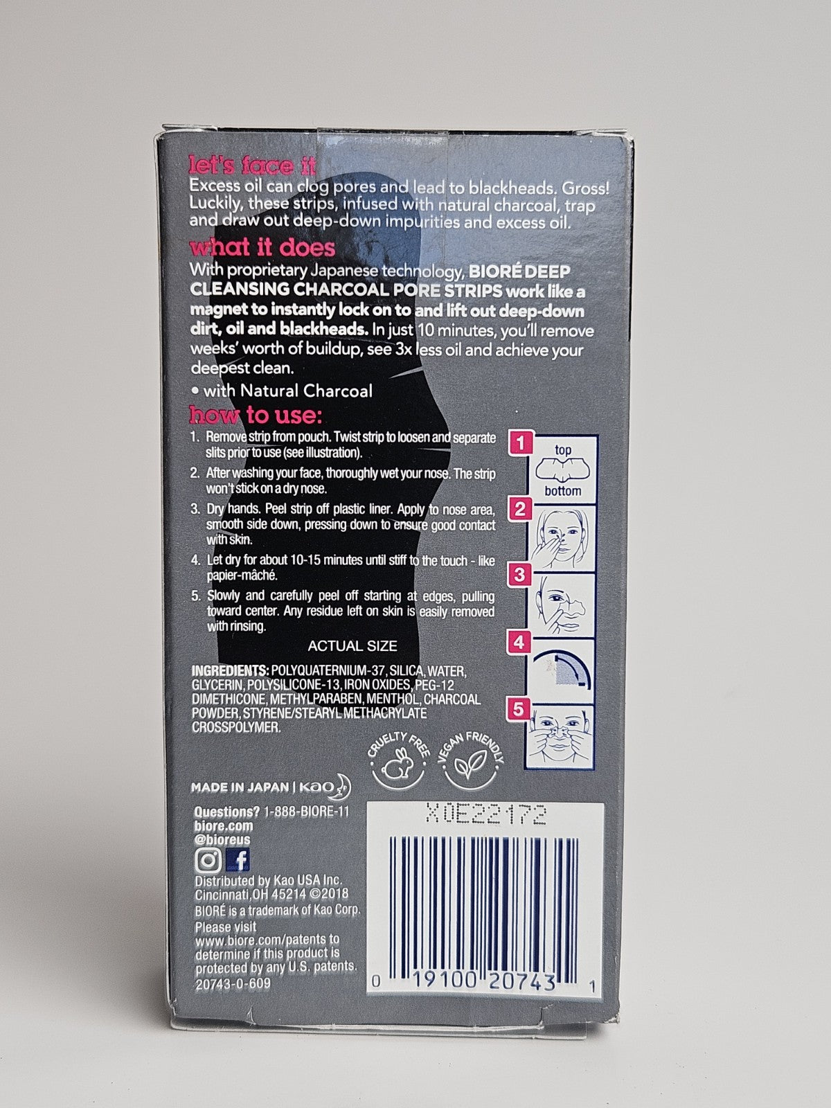 Charcoal Pore Nose Strips - Deep Cleansing Facial Mask 6 Count